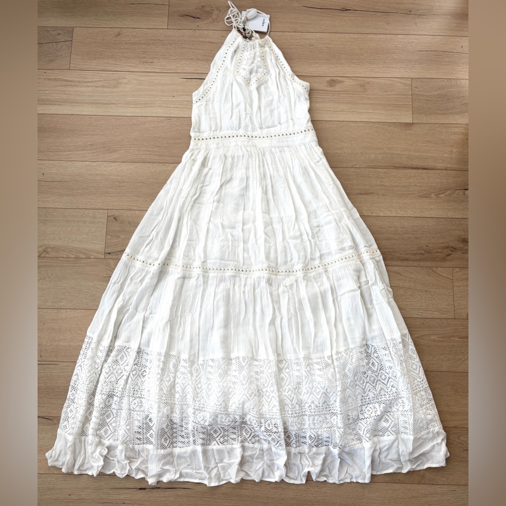 SUNCOO White Maxi Dress